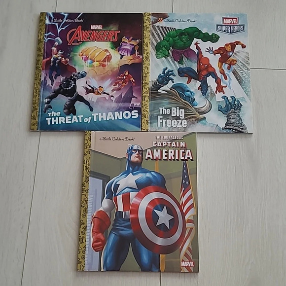 Marvel Other - A Little Golden Books Marvel Avengers, Captain America, The Big Freeze
